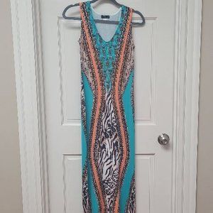 NWOT Venus Sleeveless Colorful Long Dress - Size XS